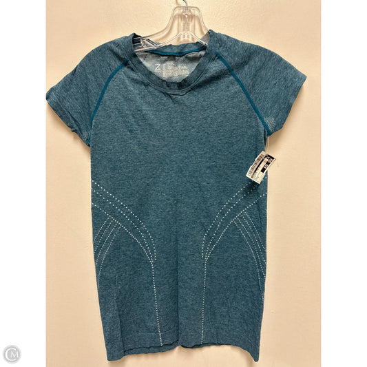 Athletic Top Short Sleeve By Zella In Blue, Size: S