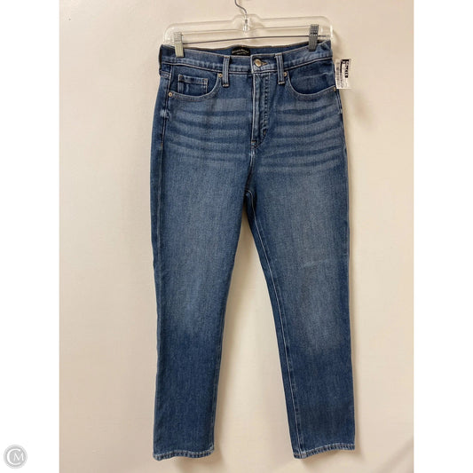 Jeans Straight By Banana Republic In Blue Denim, Size: 4