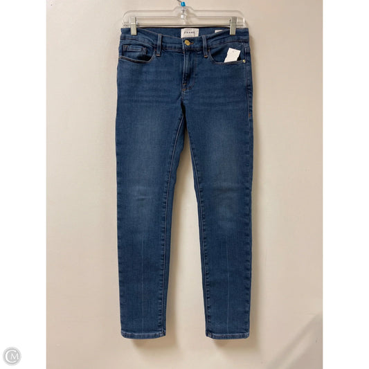 Jeans Skinny By Frame In Blue Denim, Size: 2