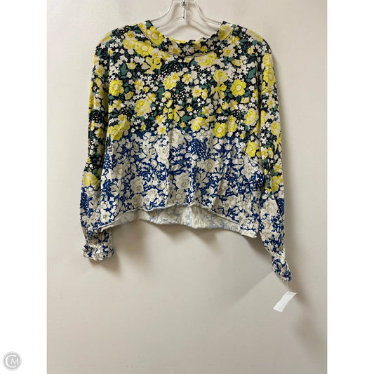 Top Long Sleeve By Free People In Floral Print, Size: Xs