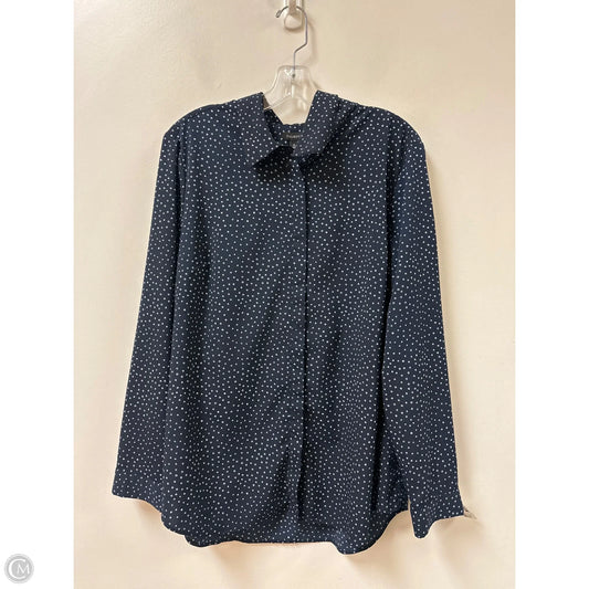 Blouse Long Sleeve By Talbots In Blue, Size: Xl