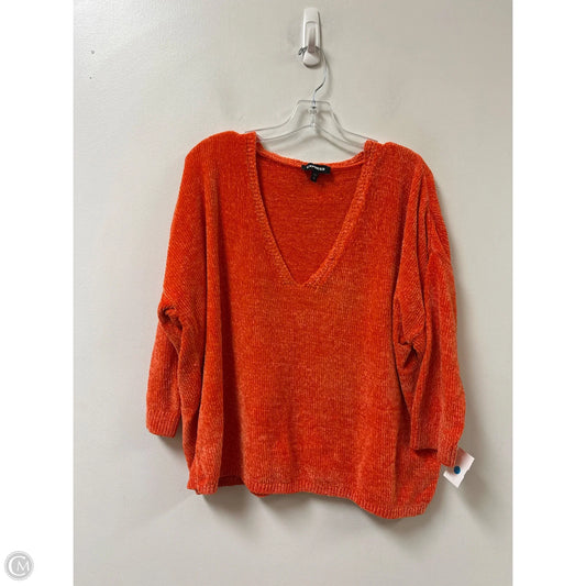 Sweater By Express In Orange, Size: Xl