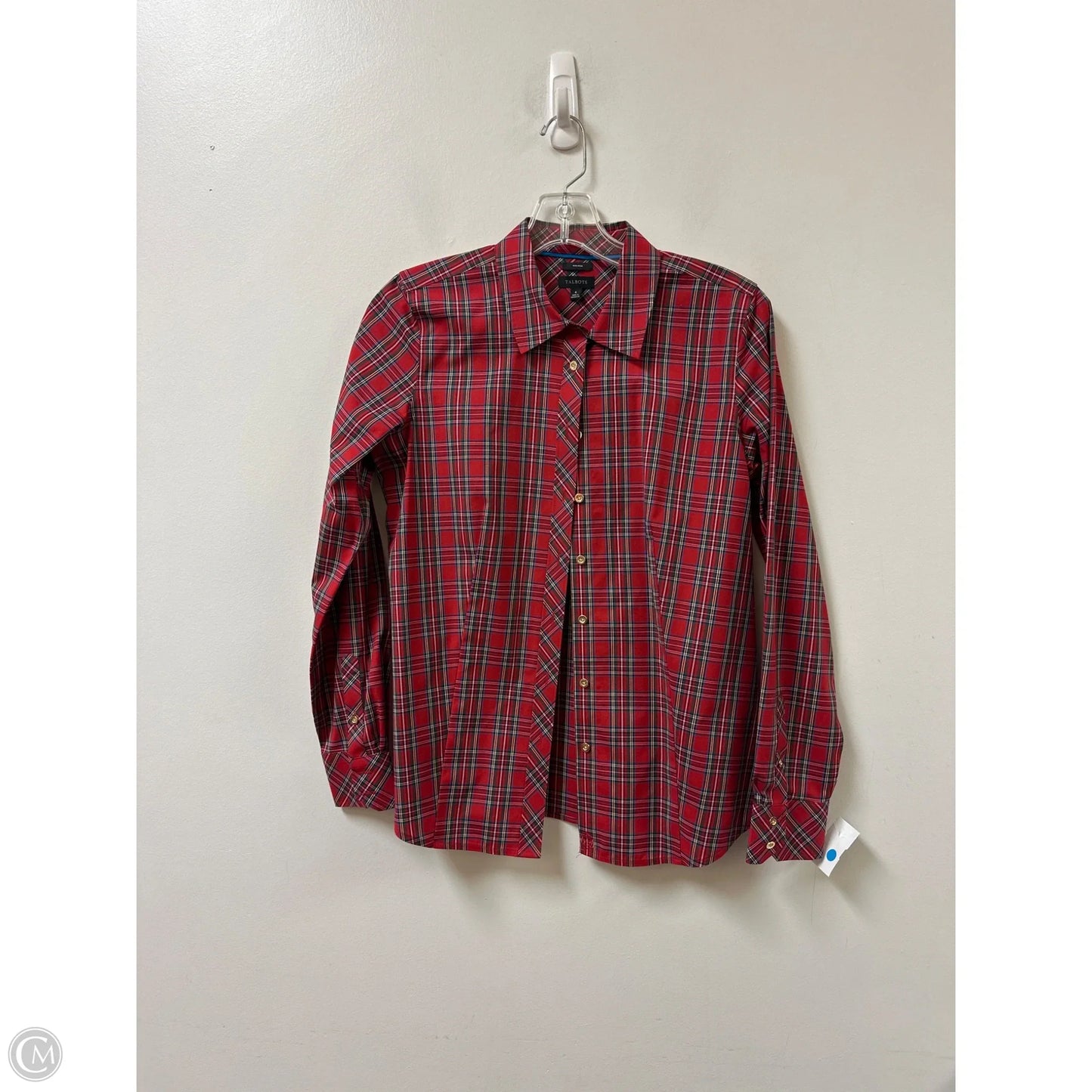 Blouse Long Sleeve By Talbots In Red, Size: S