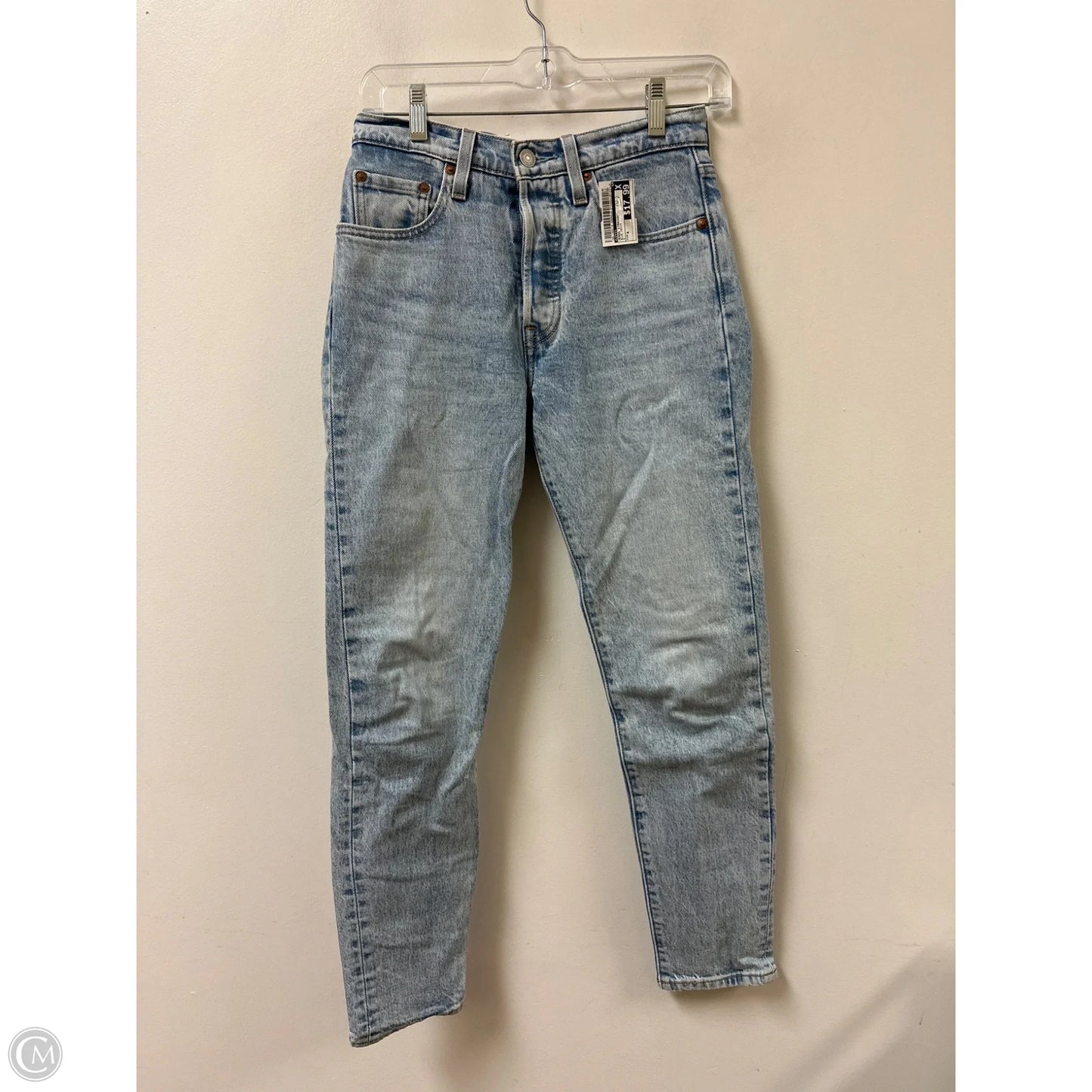 Jeans Straight By Levis In Blue Denim, Size: 4