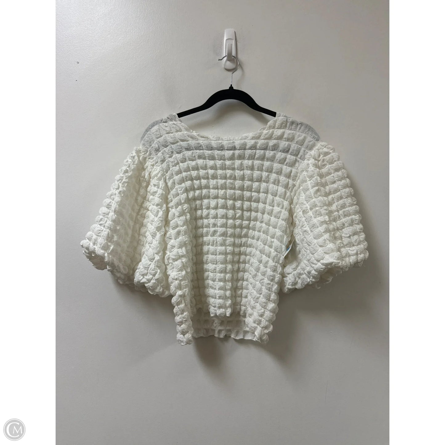 Top Short Sleeve By Eri + Ali In White, Size: M