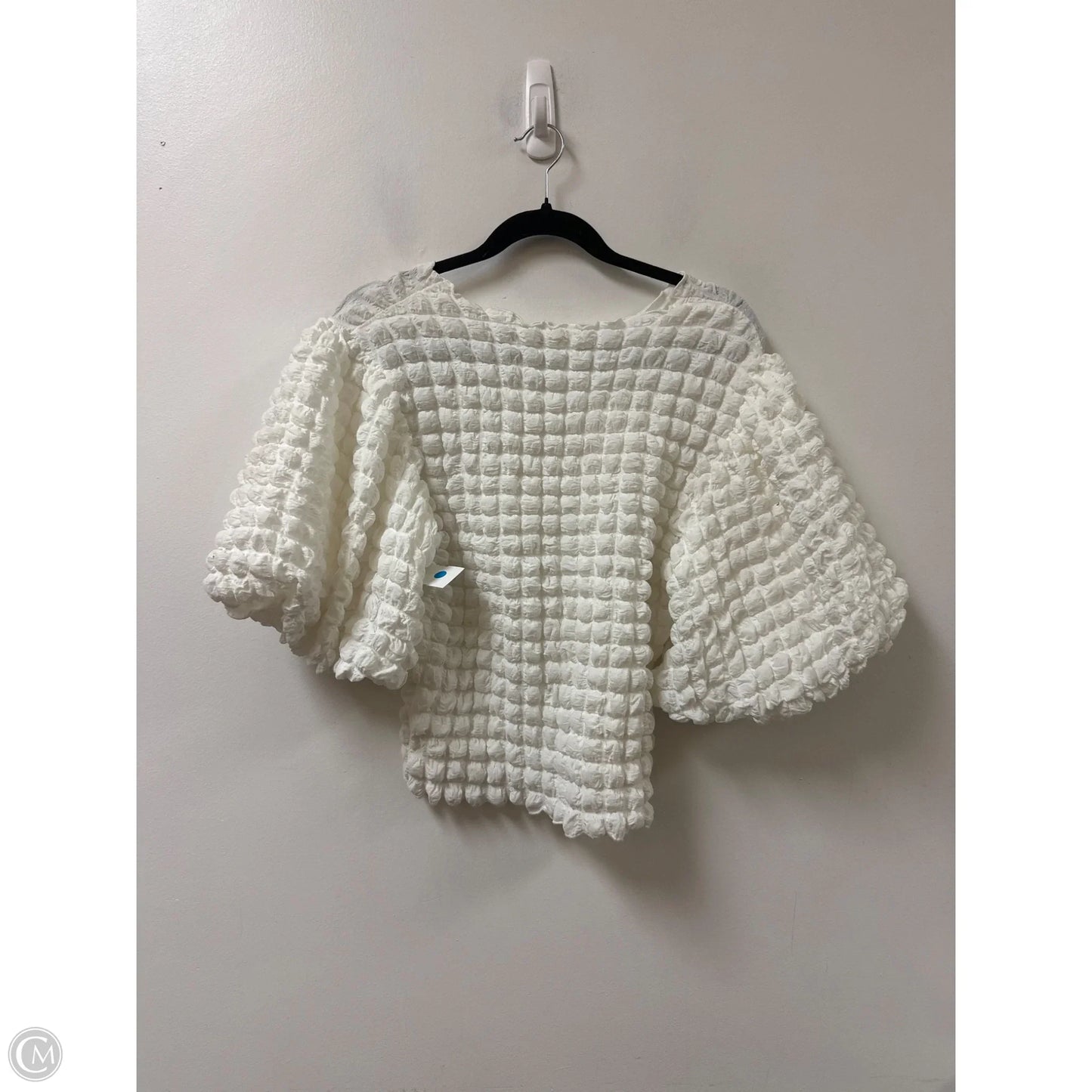 Top Short Sleeve By Eri + Ali In White, Size: M