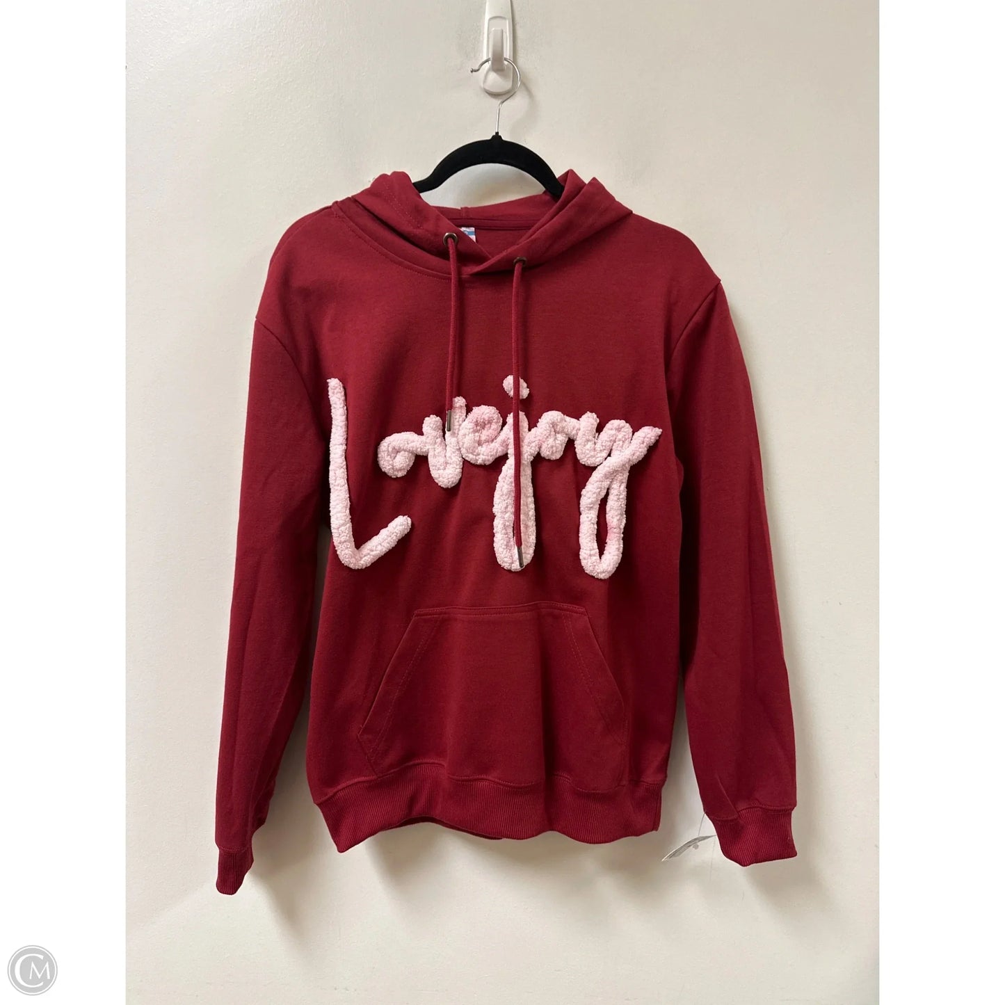 Sweatshirt Hoodie By Clothes Mentor In Red, Size: M