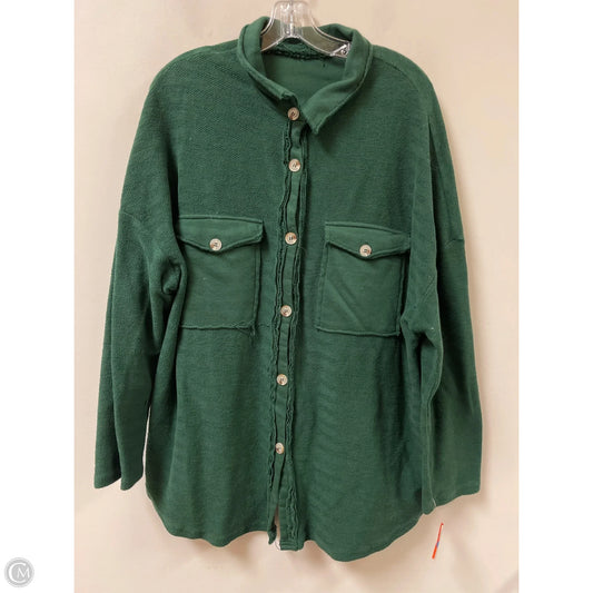 Blouse Long Sleeve By Clothes Mentor In Green, Size: 2x