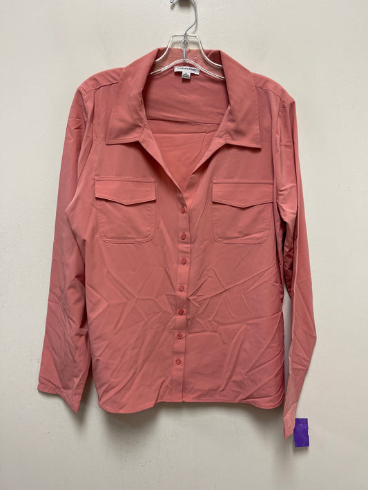 Pink Blouse Long Sleeve Calvin Klein, Size Xl
