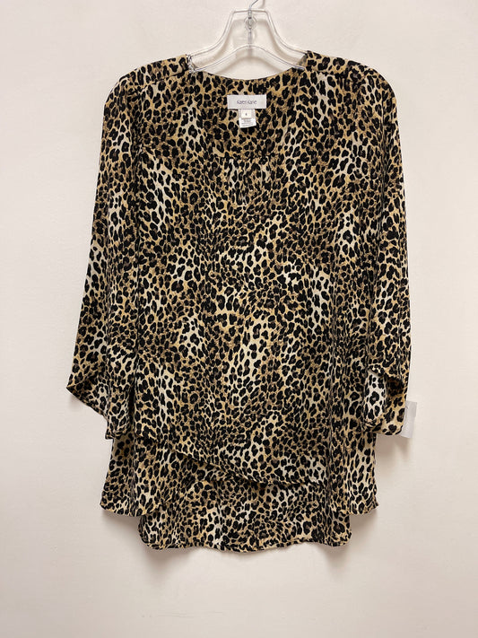 Animal Print Top Long Sleeve Karen Kane, Size S