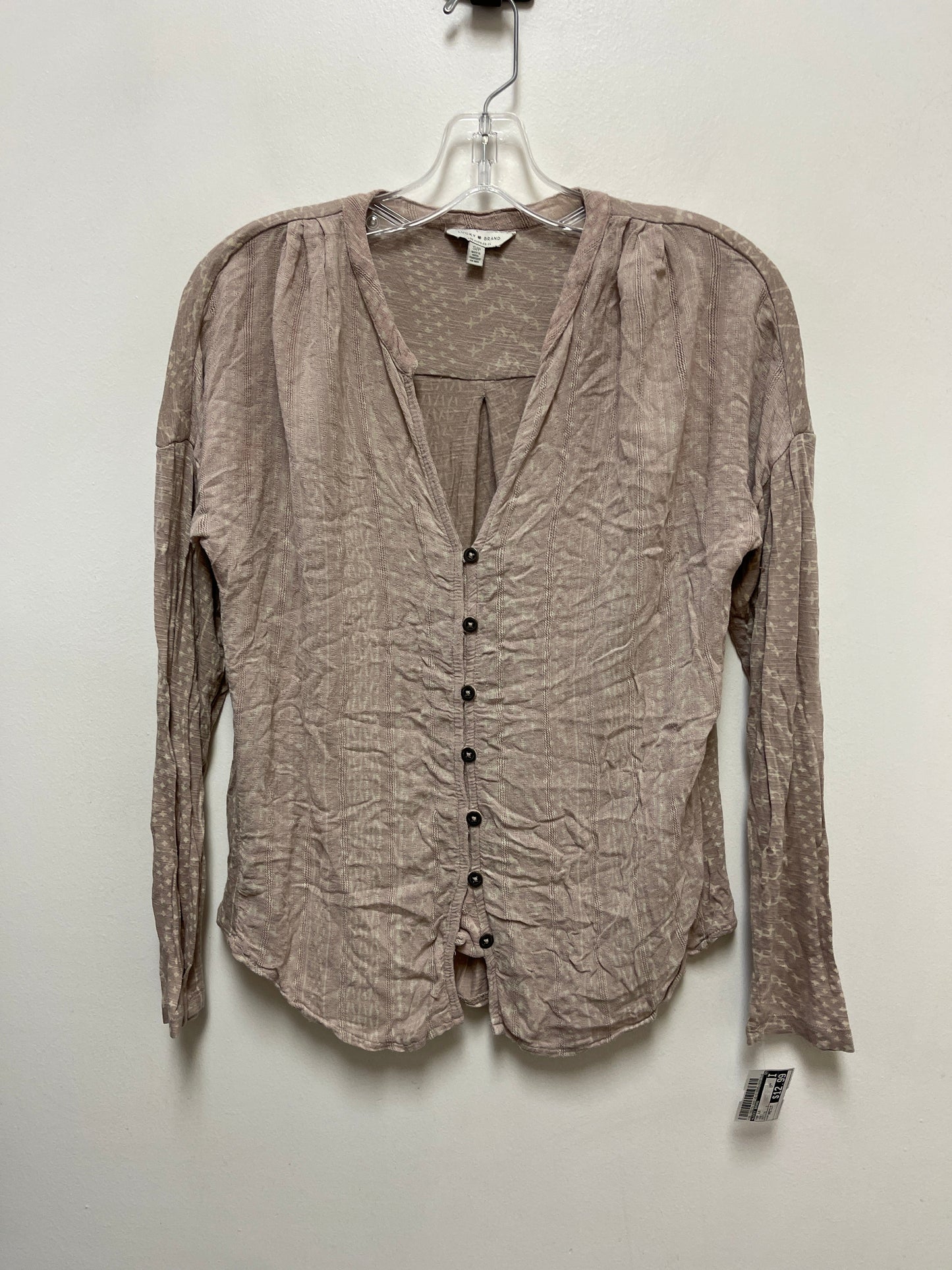 Top Long Sleeve By Lucky Brand In Grey, Size: Petite   S