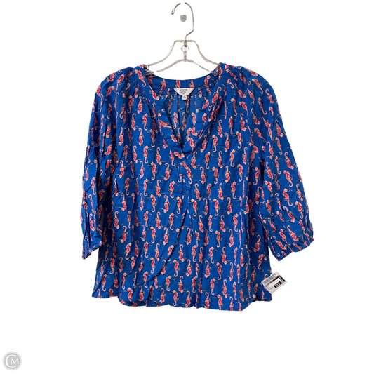 Top Long Sleeve By Crown And Ivy In Blue, Size: Petite  M