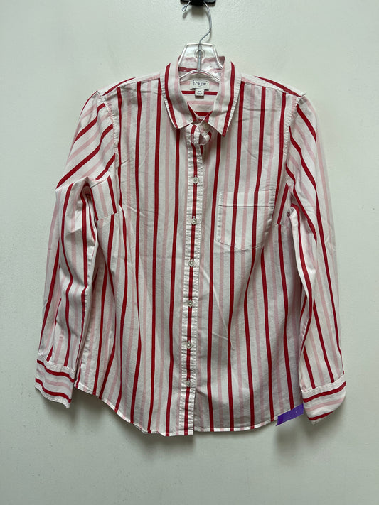 Striped Pattern Blouse Long Sleeve J. Crew, Size M