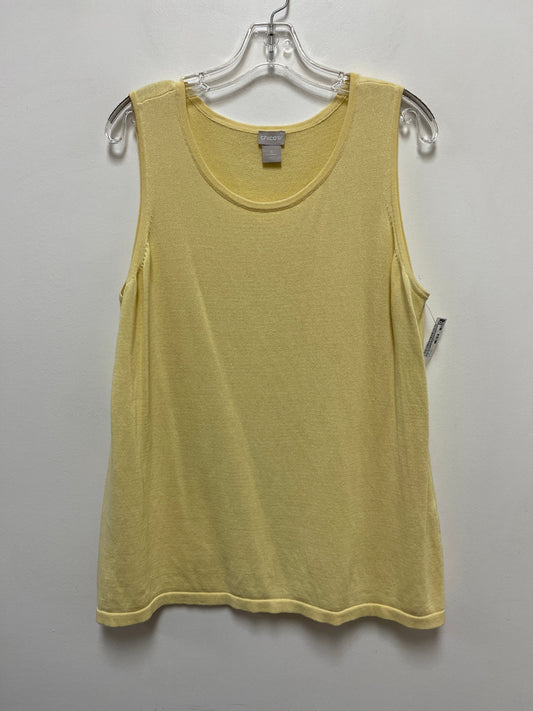 Yellow Top Sleeveless Chicos, Size Xl