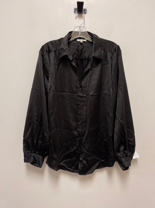 Black Blouse Long Sleeve Max Studio, Size Xl