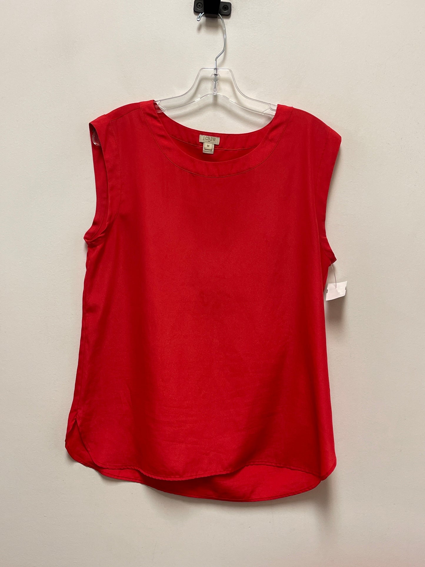 Top Sleeveless By J. Crew In Red, Size: M