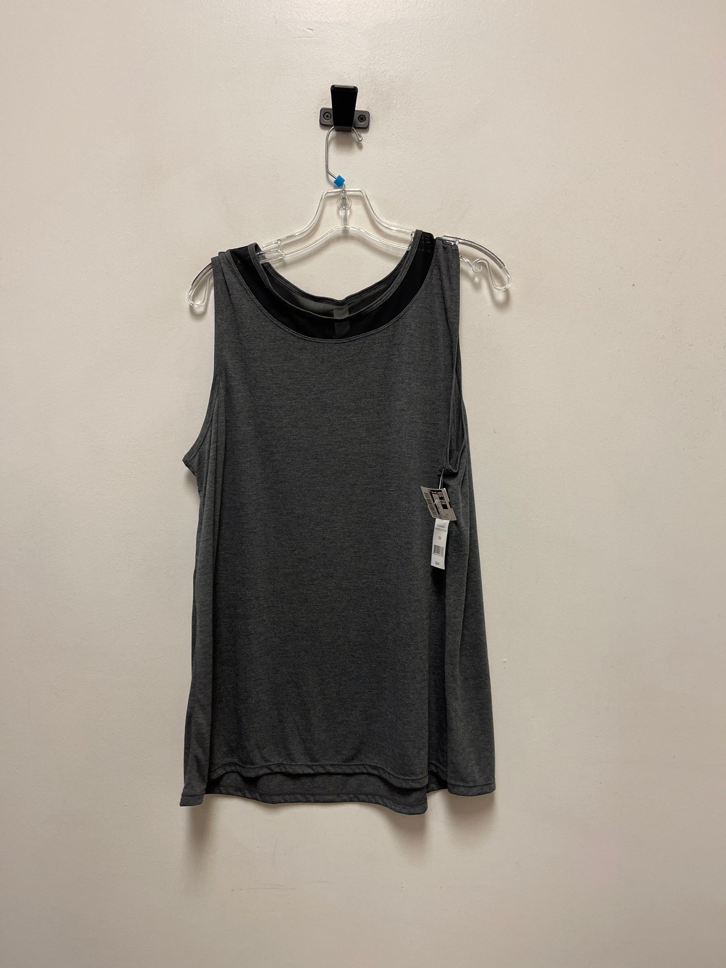 Athletic Tank Top By Dip In Grey, Size: 1x