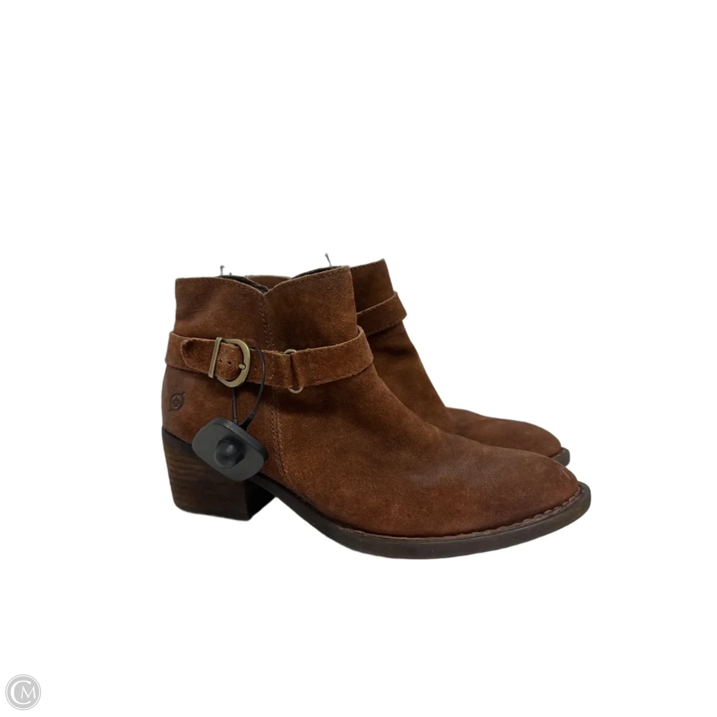 Boots Ankle Heels By Born In Brown, Size: 9.5