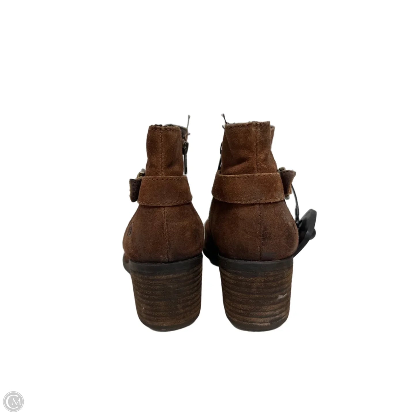 Boots Ankle Heels By Born In Brown, Size: 9.5