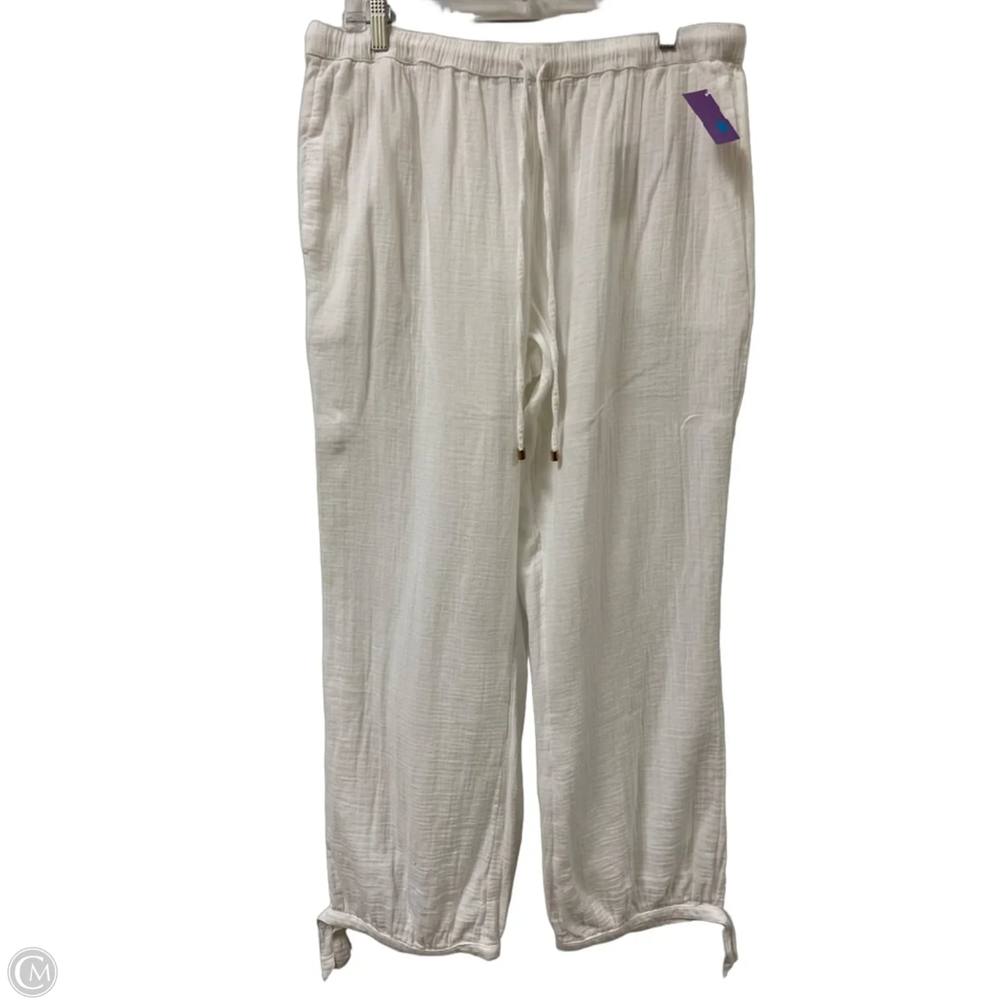 Pants Linen By Lauren By Ralph Lauren In White, Size: L