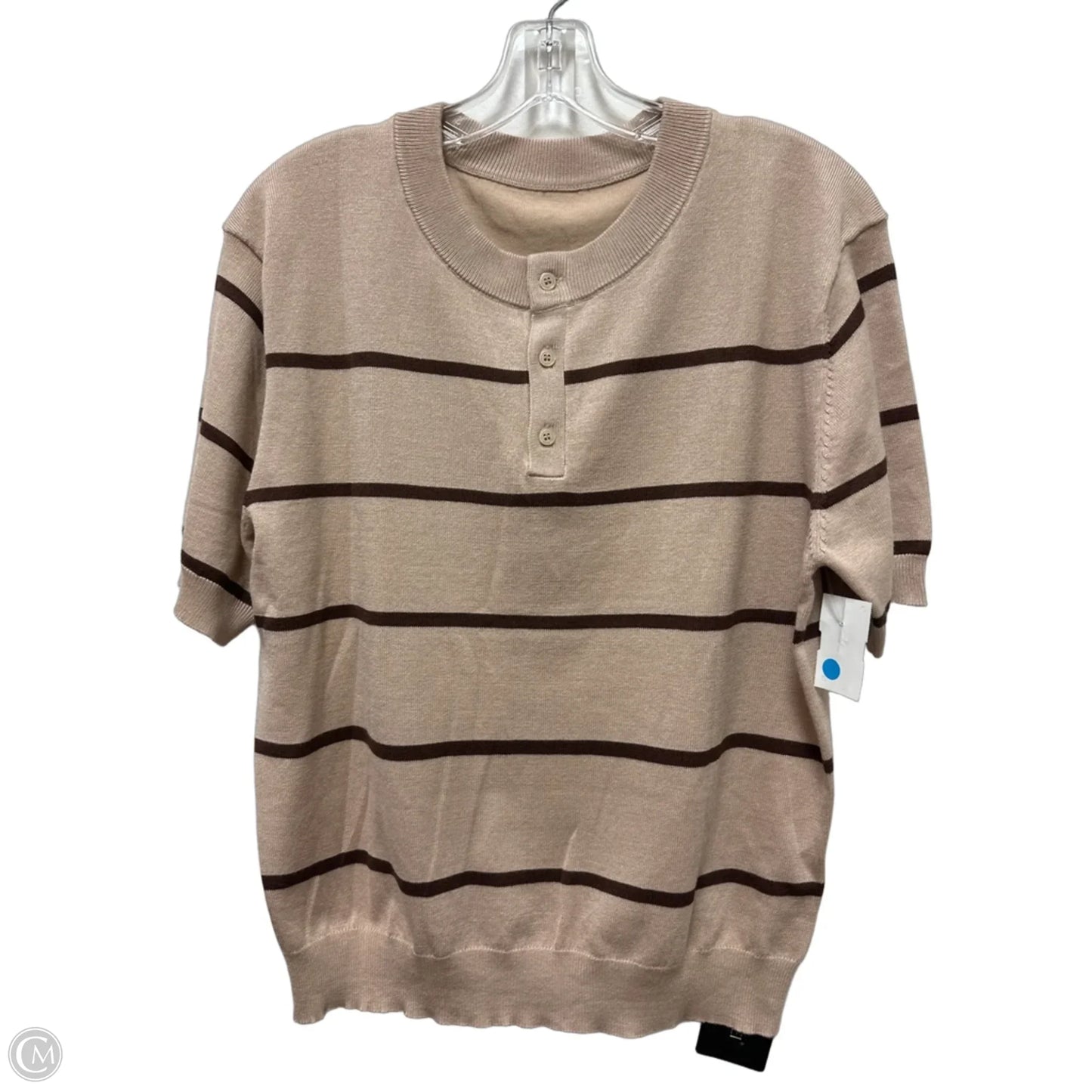 Sweater Short Sleeve By Clothes Mentor In Beige, Size: M