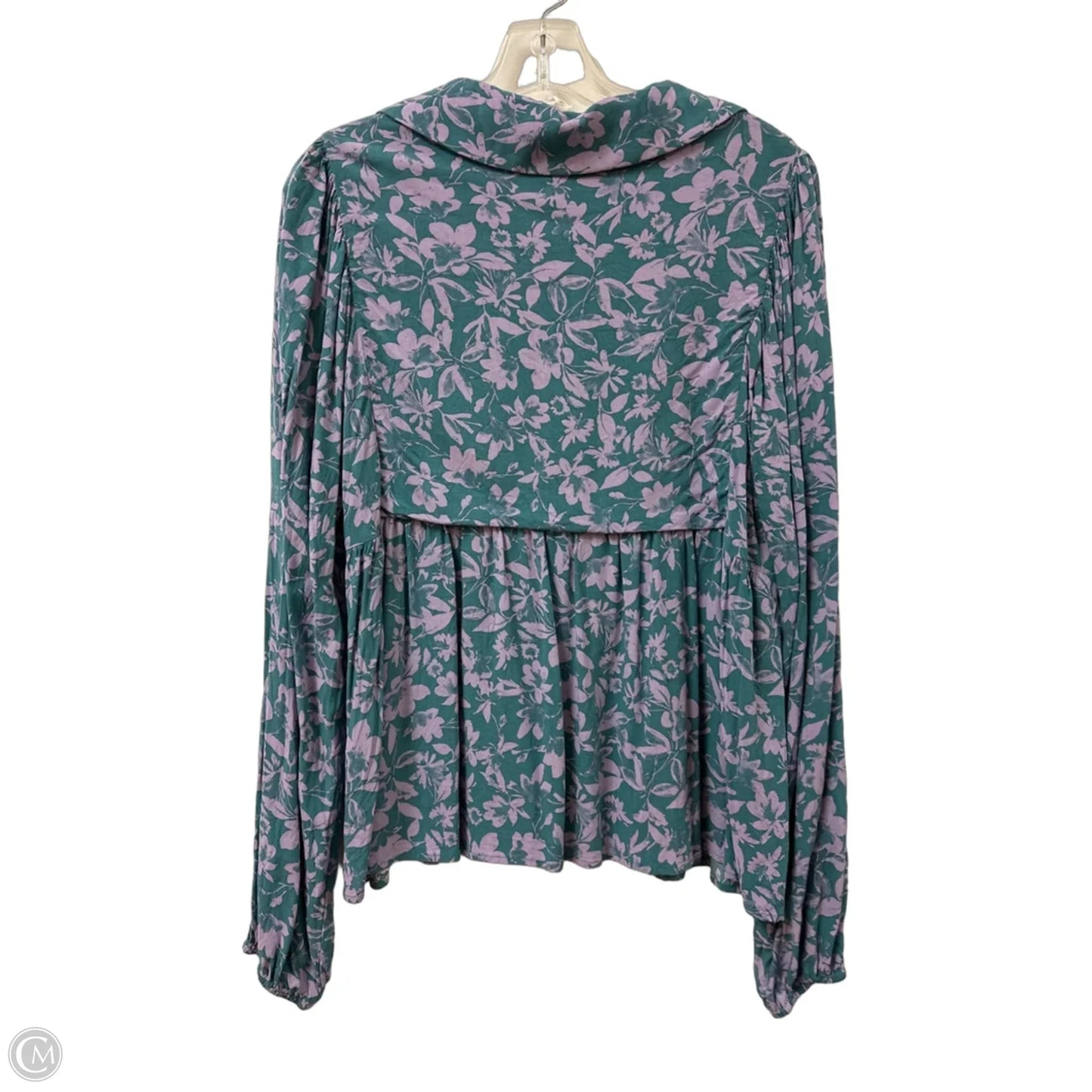 Top Long Sleeve By Heyson In Green & Purple, Size: M