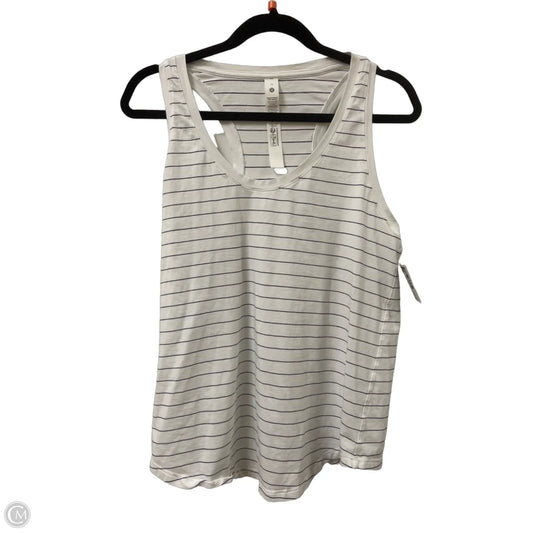 Athletic Tank Top By Lululemon In Striped Pattern, Size: 10