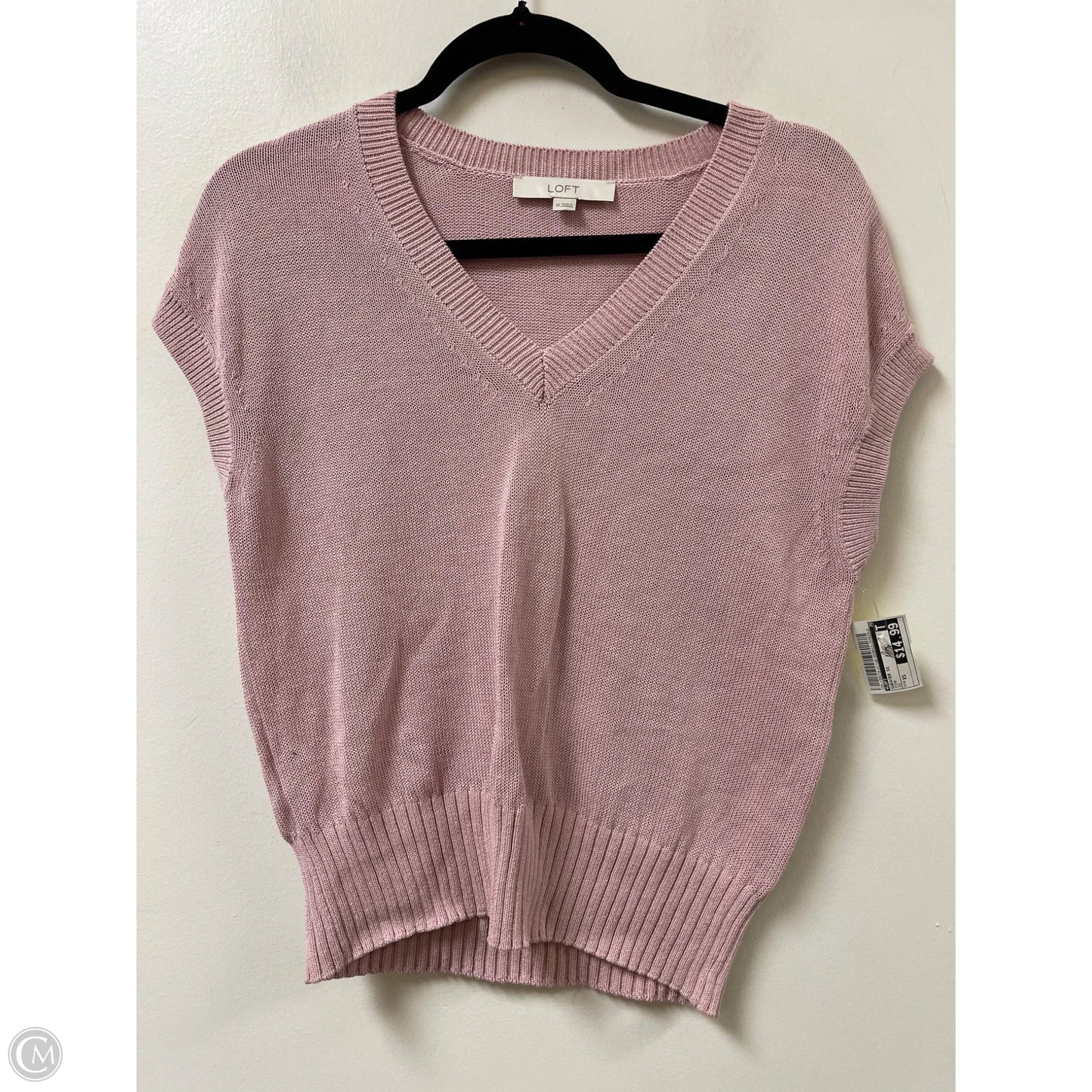 Sweater Short Sleeve By Loft In Pink, Size: Xs