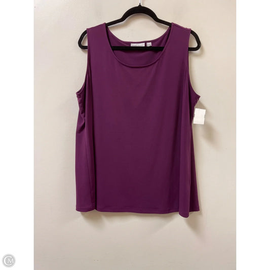 Top Short Sleeve By Susan Graver In Purple, Size: 1x