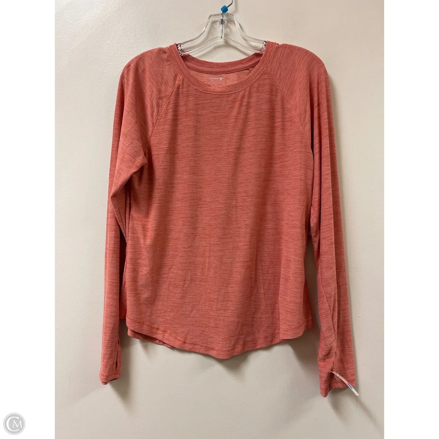 Athletic Top Long Sleeve Collar By Old Navy In Coral, Size: M