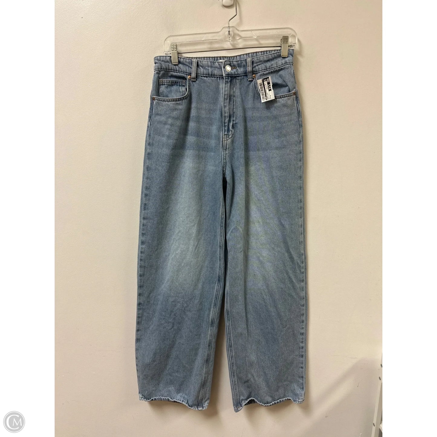 Jeans Straight By H&m In Blue Denim, Size: 4