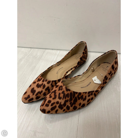 Shoes Flats By Time And Tru In Animal Print, Size: 7