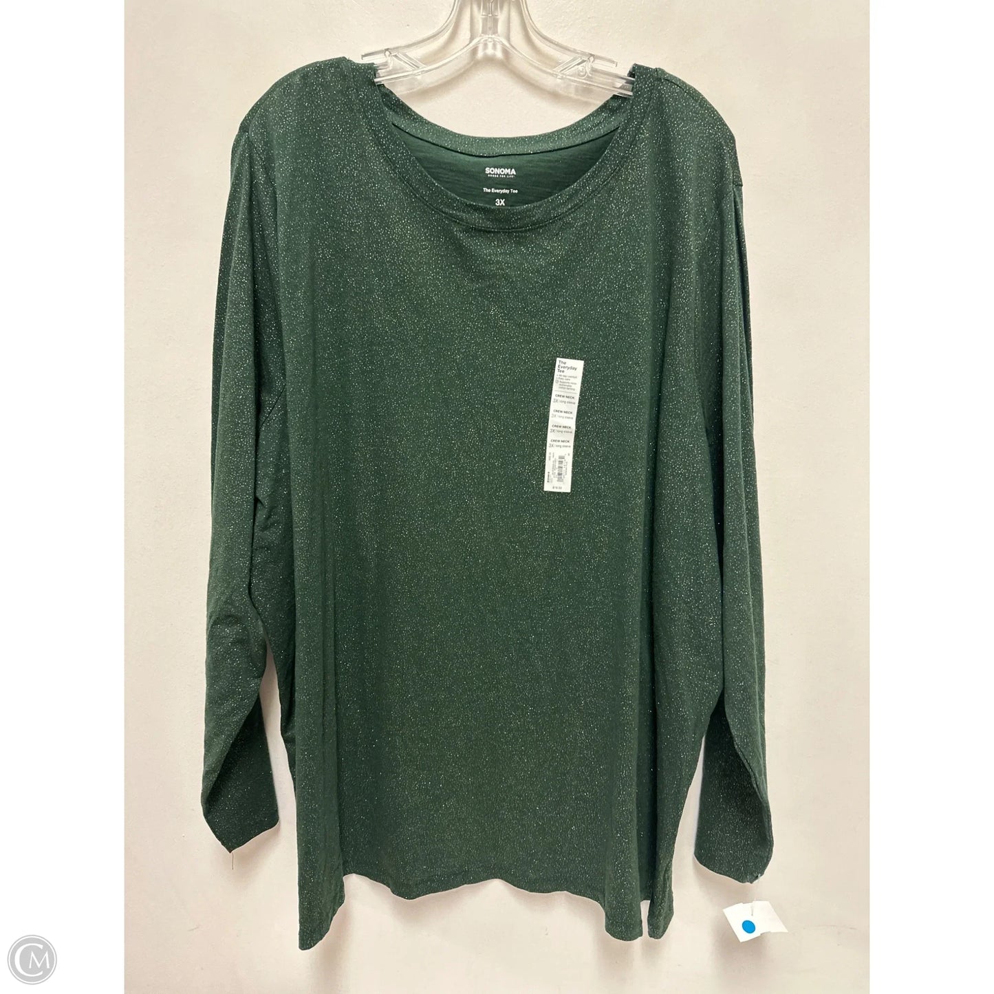 Top Long Sleeve By Sonoma In Green, Size: 3x