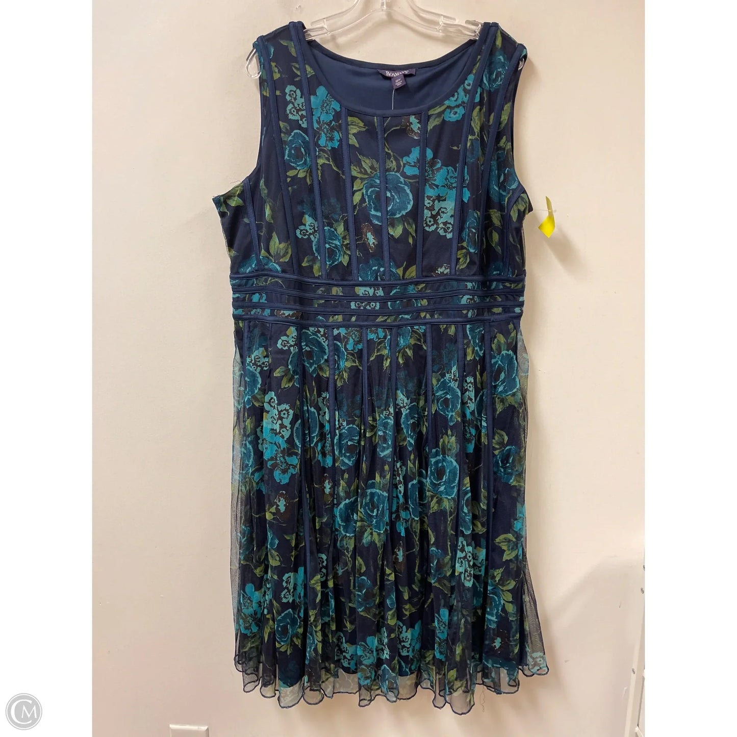 Dress Casual Midi By Roamans In Blue, Size: 3x