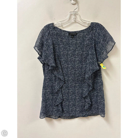 Top Short Sleeve By Banana Republic In Navy, Size: M
