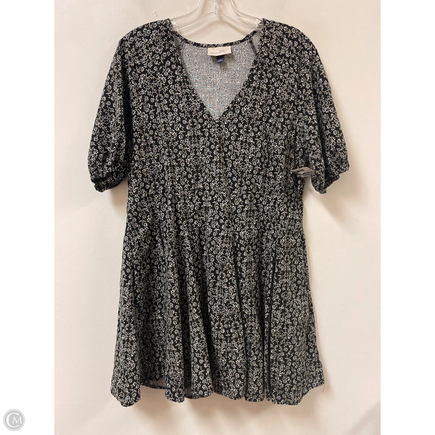 Dress Casual Midi By Universal Thread In Black & Cream, Size: M