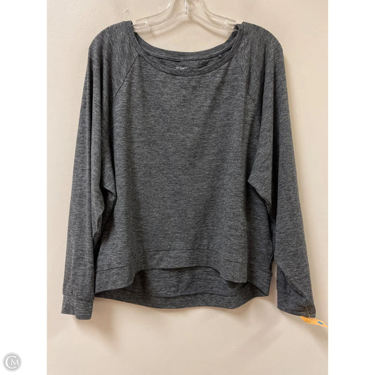 Athletic Top Long Sleeve Crewneck By Gapfit In Grey, Size: M