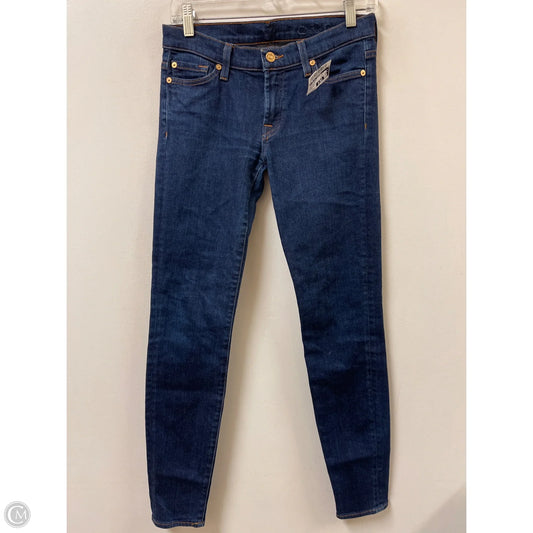 Jeans Skinny By 7 For All Mankind In Blue Denim, Size: 4