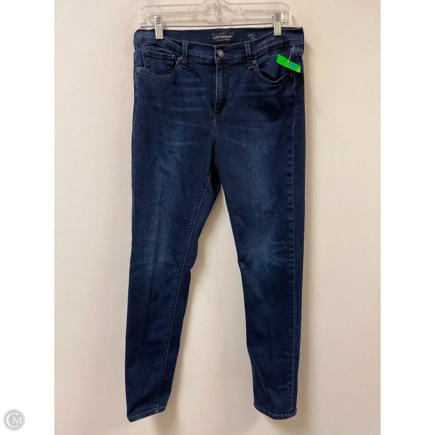 Jeans Straight By Lucky Brand In Blue Denim, Size: 10