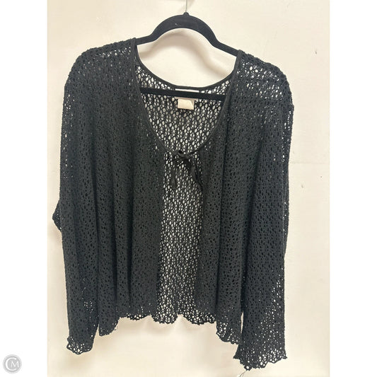 Sweater Cardigan By Avenue In Black, Size: Osfm