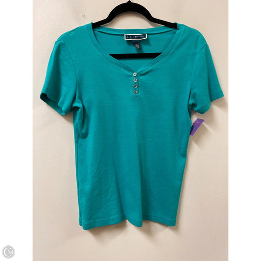 Top Short Sleeve By Karen Scott In Teal, Size: S