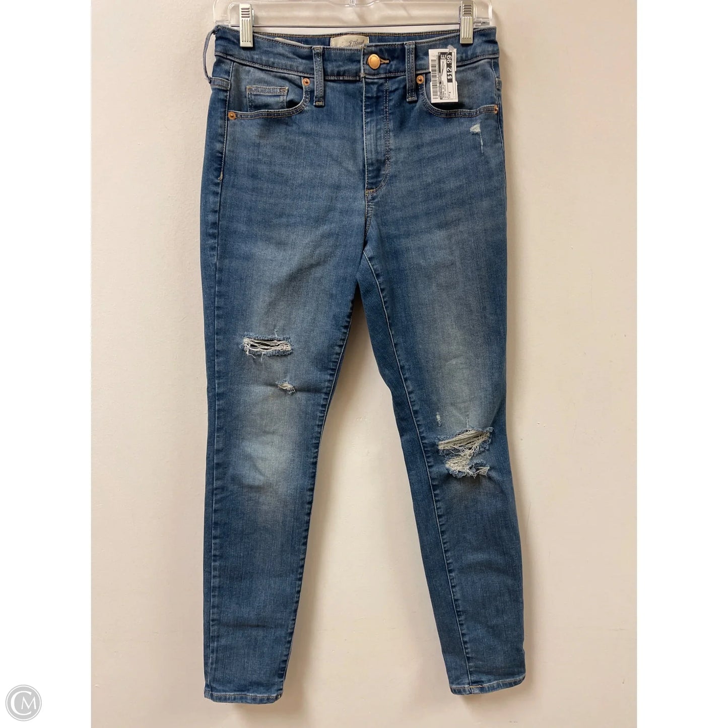Jeans Skinny By Universal Thread In Blue Denim, Size: 4