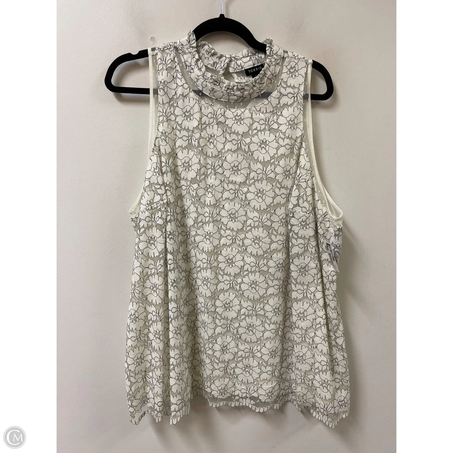 Top Sleeveless By Torrid In Cream, Size: 2x