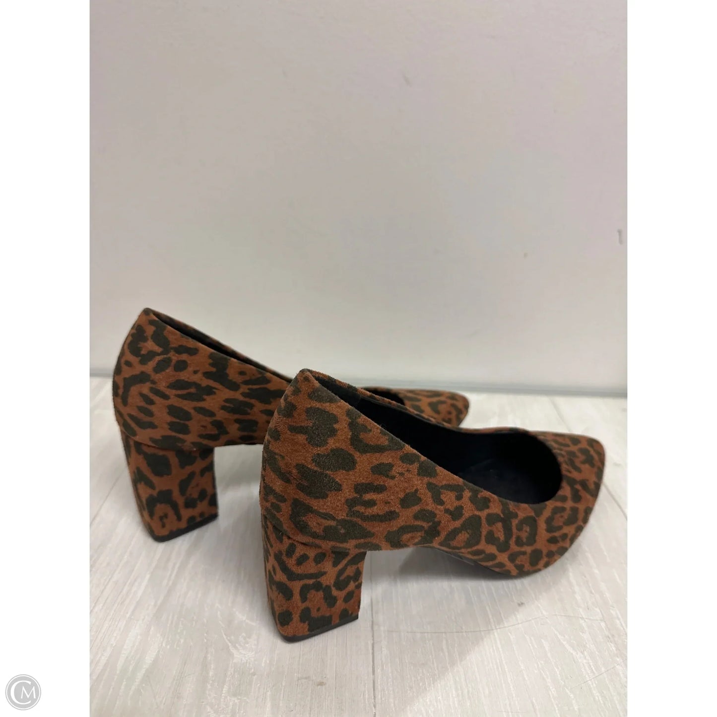 Shoes Heels Block By Kelly And Katie In Leopard Print, Size: 8.5