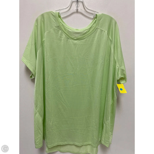 Athletic Top Short Sleeve By Tek Gear In Green, Size: 3x