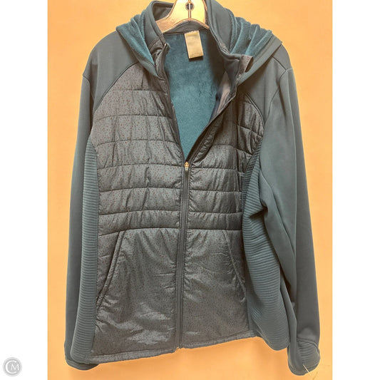 Athletic Jacket By Tek Gear In Blue, Size: 3x