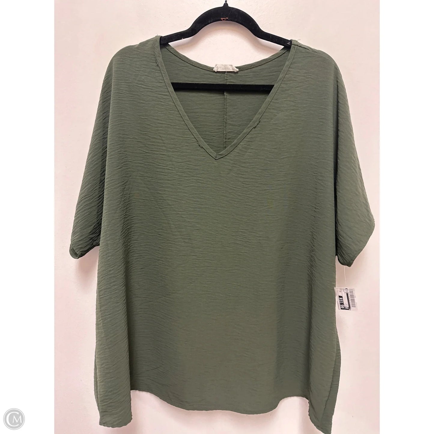 Top Short Sleeve By Entro In Green, Size: 1x