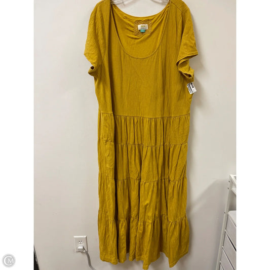 Dress Casual Maxi By Maeve In Yellow, Size: 3x