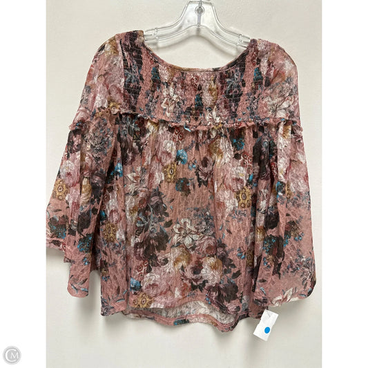 Top Long Sleeve By Akemi And Kin In Pink, Size: Xs