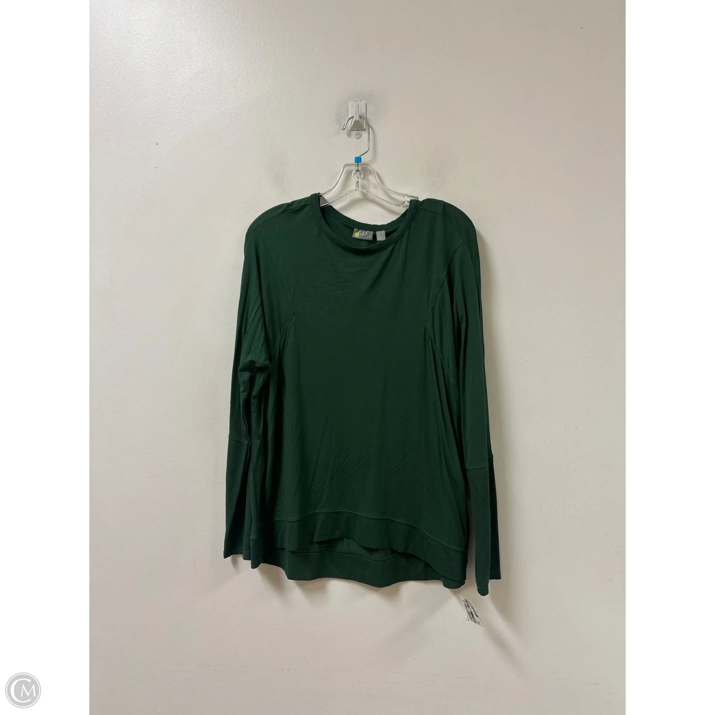 Athletic Top Long Sleeve Collar By Zella In Green, Size: S